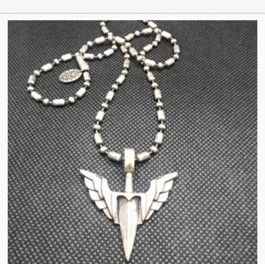 Zik Zok Flying Dagger Ball Chain Necklace